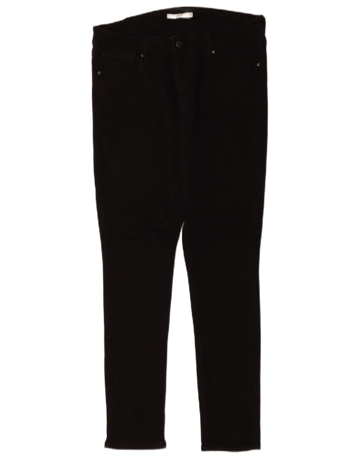 Levi's Damen 711 Skinny Jeans W32 L29 Schwarze Baumwolle