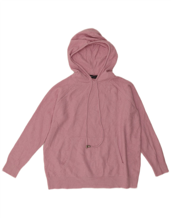 Marks & Spencer Damen-Pullover mit Kapuze, Gr. 14, mittelrosa, Viskose