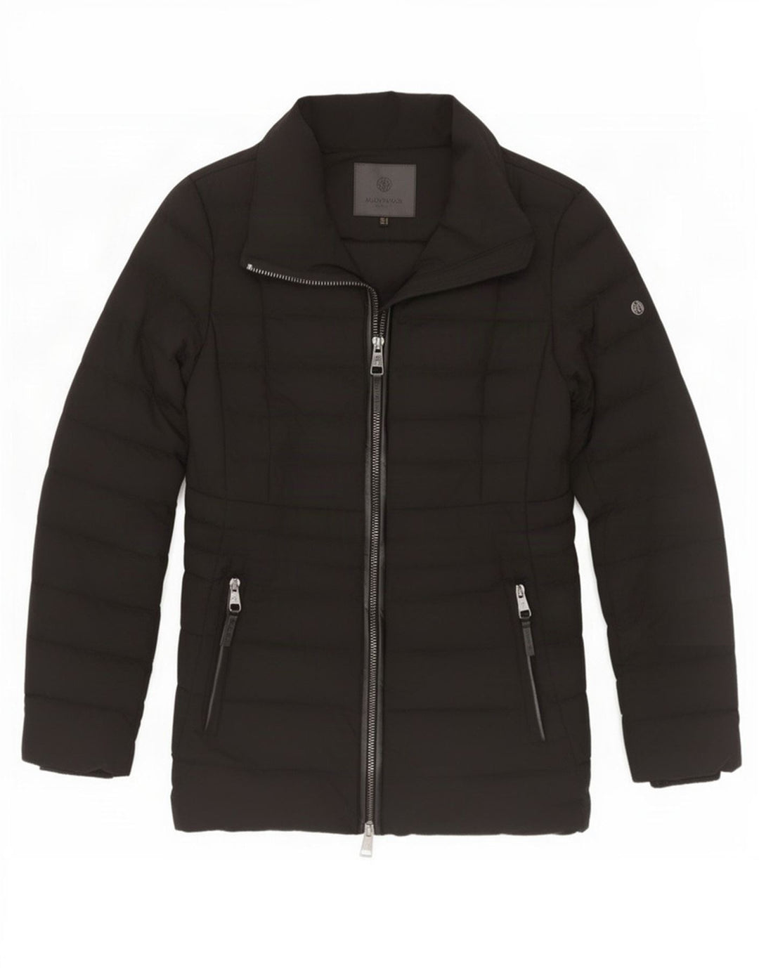 Massimo Dutti Damen Wattierte Jacke UK 10 Small Schwarz Polyester
