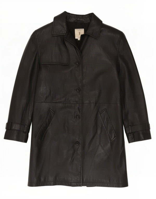 Conbipel Damen Free Heron Ledermantel IT 46 Large Schwarz