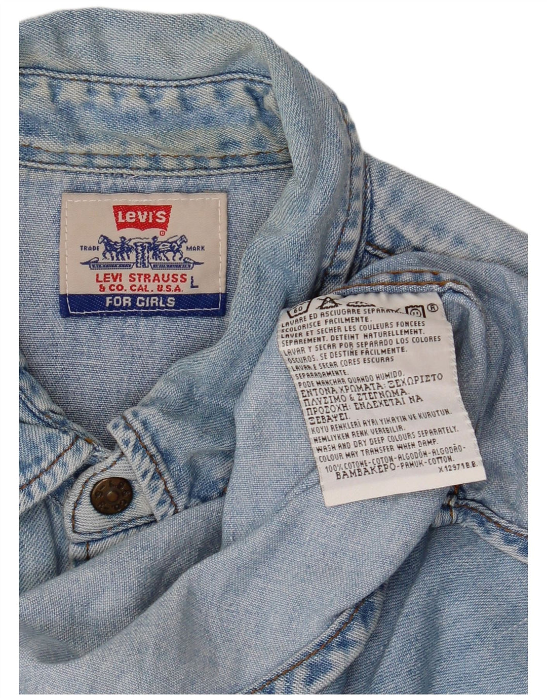 LEVI'S Herren-Jeanshemd, große blaue Baumwolle
