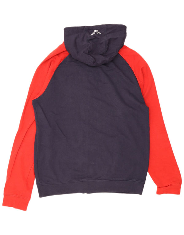 Kappa Herren-Kapuzenpullover mit Reißverschluss, XL, Marineblau, Farbblock