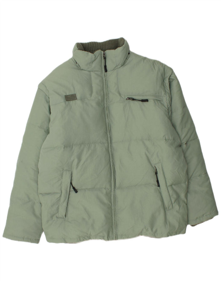 Fila Herren Wattierte Jacke UK 40 Large Grün Polyamid
