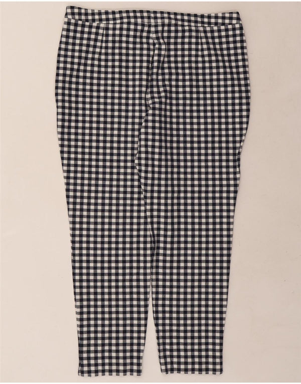 Hobbs Skinny-Cropped-Hose für Damen, UK-Größe 46, Größe L W34 L26, Marineblau mit Gingham-Karomuster