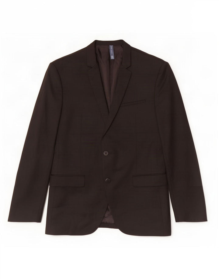 Zara Herren-Blazer mit 2 Knöpfen, EU 50, mittelschwarz, Polyester