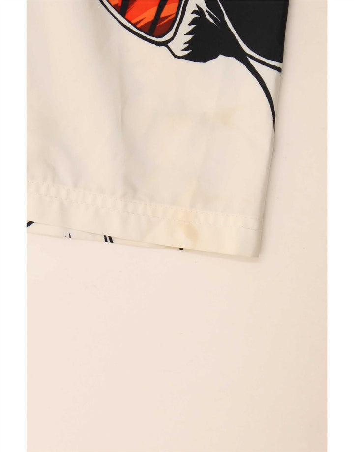 Sundek Badeshorts für Jungen mit Grafik, 13–14 Jahre, weißes Colourblock-Polyester