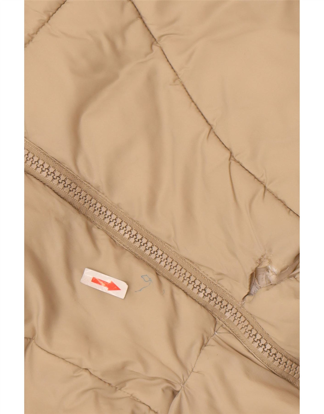 Zara Wattierte Jacke mit Kapuze für Mädchen, 11–12 Jahre, beige, Polyester