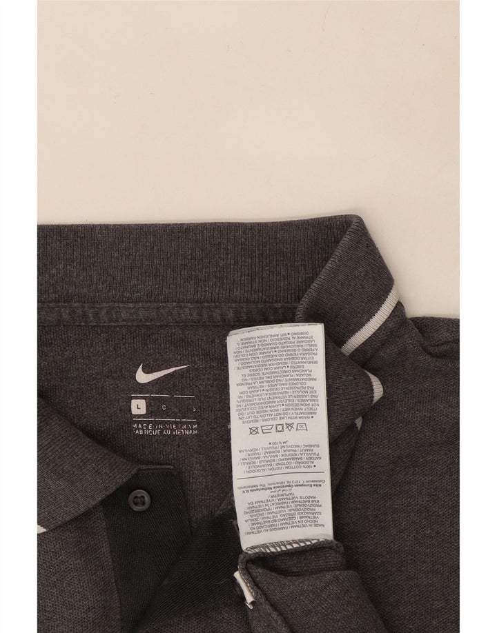 Nike Herren-Poloshirt, große graue Baumwolle