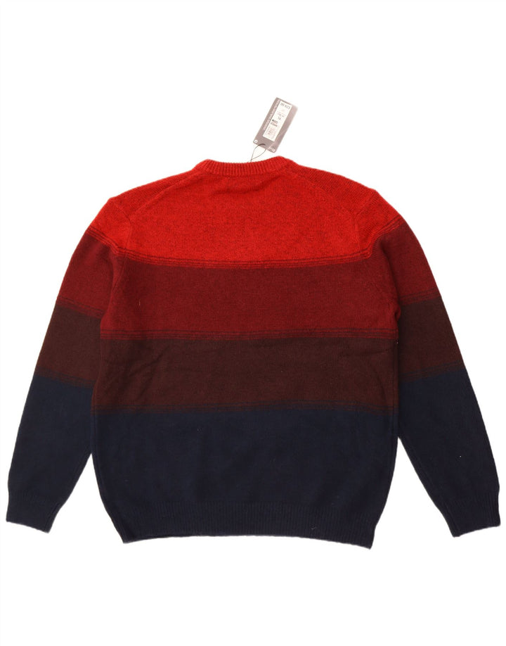 Marks & Spencer Herren-Pullover mit Rundhalsausschnitt, XL, mehrfarbig gestreift