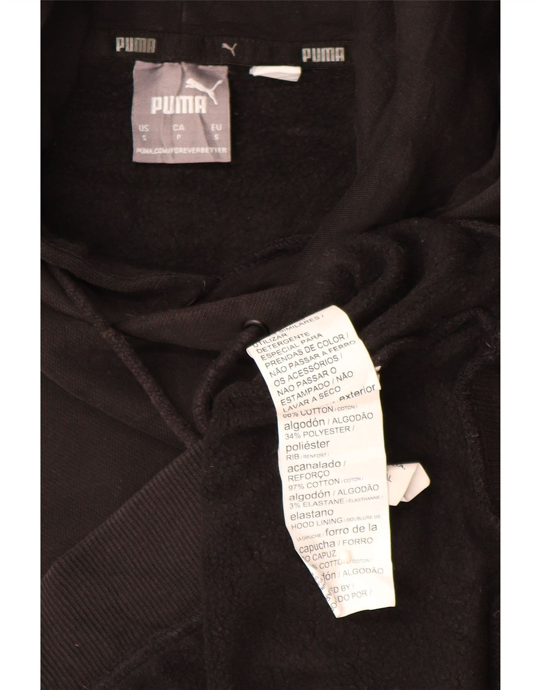 PUMA Herren Graphic Hoodie Pullover Small Schwarz Baumwolle