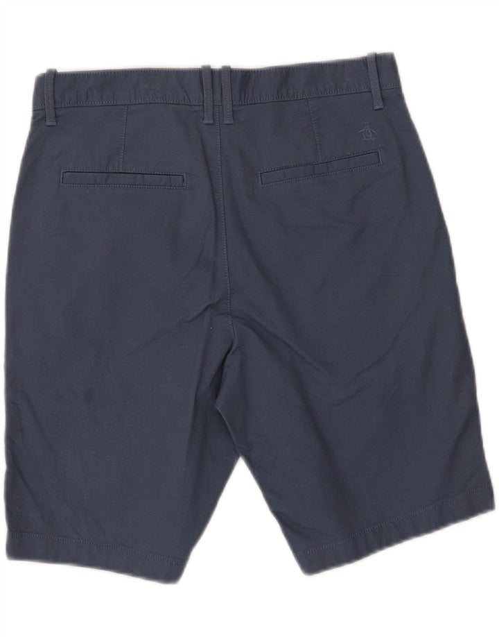 PENGUIN Mens Chino Shorts W30 Medium Blue Cotton Vintage Penguin and Second-Hand Penguin from Messina Hembry 