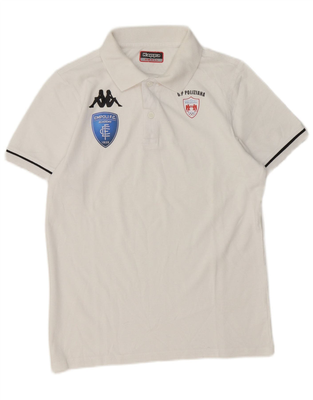 Kappa Herren Poloshirt mit Grafik, Größe S, Weiß