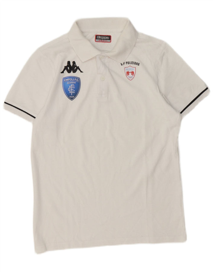 Kappa Herren Poloshirt mit Grafik, Größe S, Weiß