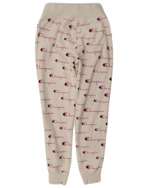 Champion Damen Reverse Weave Trainingshose Jogger UK 10 Small Weiß