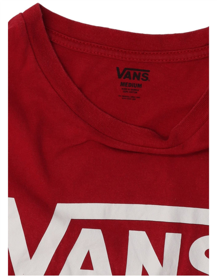 VANS Herren Grafik-T-Shirt-Oberteil aus mittelroter Baumwolle
