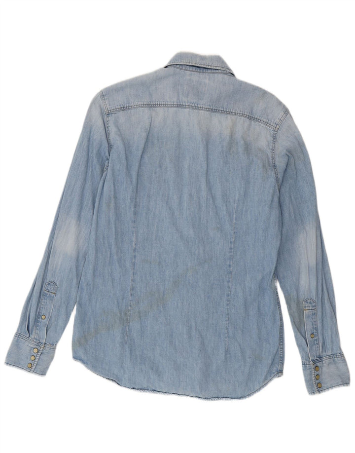 G-Star Slim Fit Jeanshemd für Herren aus mittelblauer Baumwolle