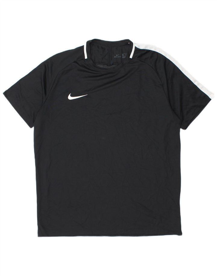 Nike Herren Dri Fit T-Shirt Top XL Schwarz Farbblock