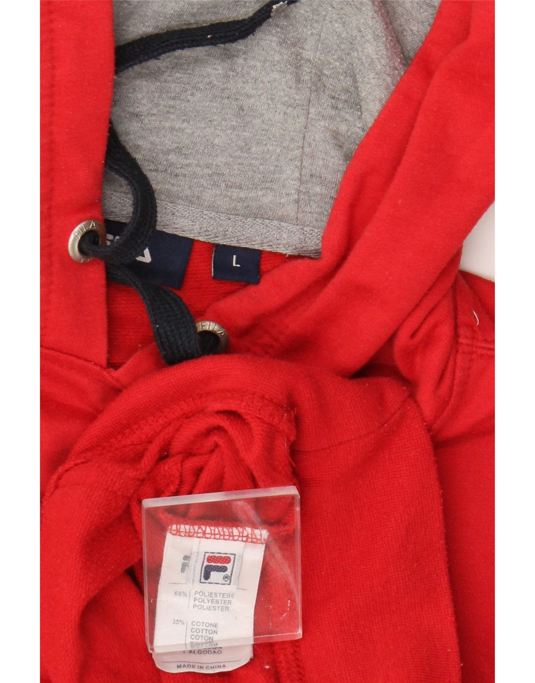 Fila Herren-Kapuzenpullover mit Grafik, groß, rot, Polyester