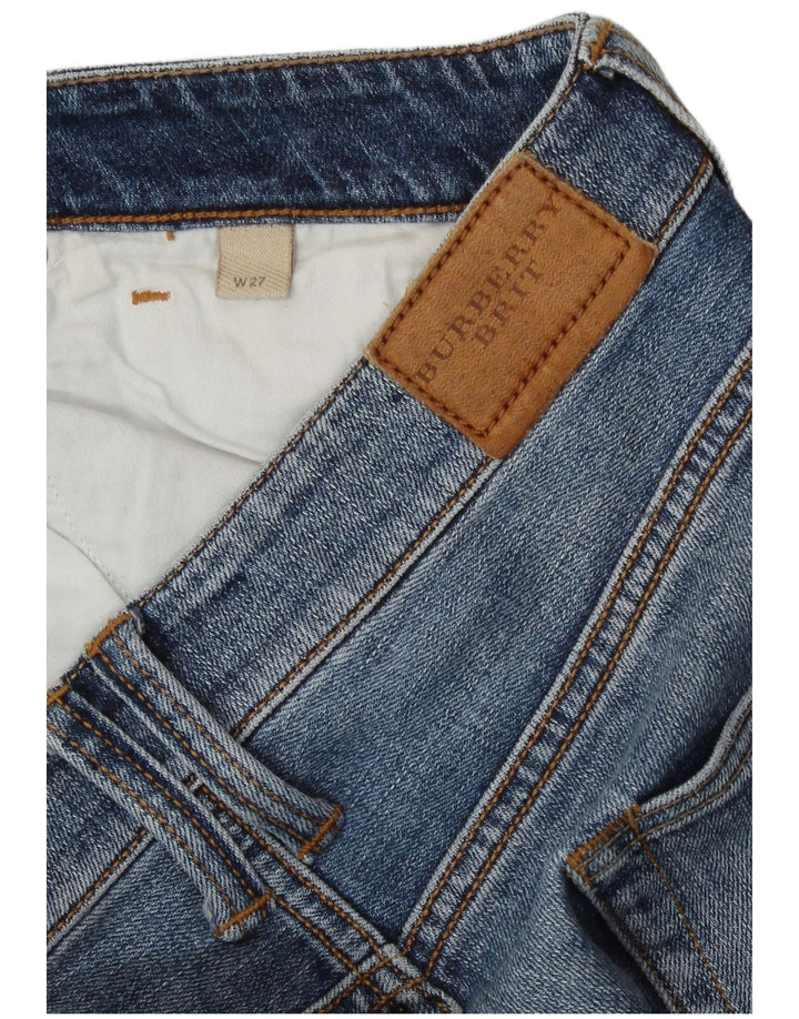 Burberry Damen BRIT Denim Shorts W27 Small Blaue Baumwolle