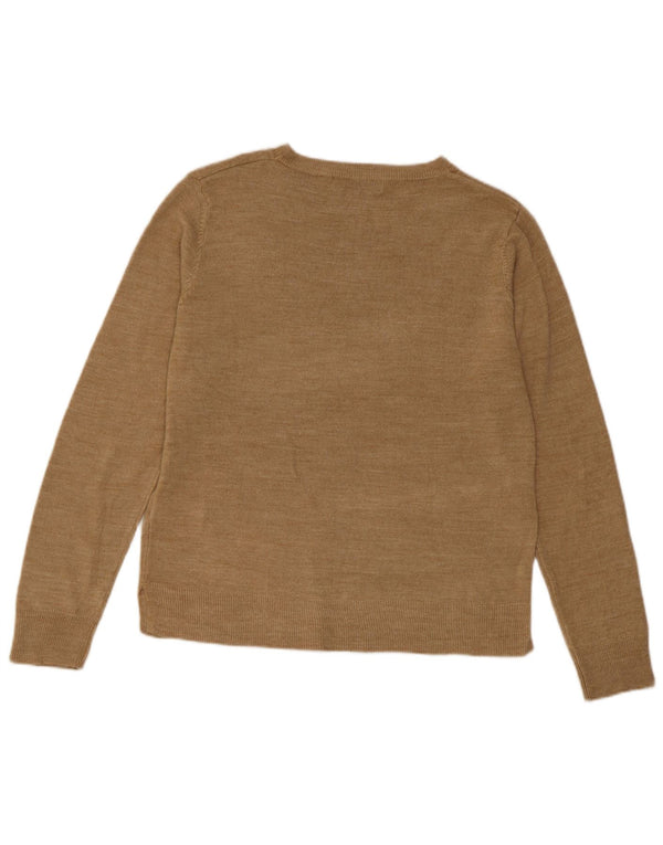 Marks & Spencer Damen-Pullover mit U-Boot-Ausschnitt, UK 12, Mittelbeige, Acryl