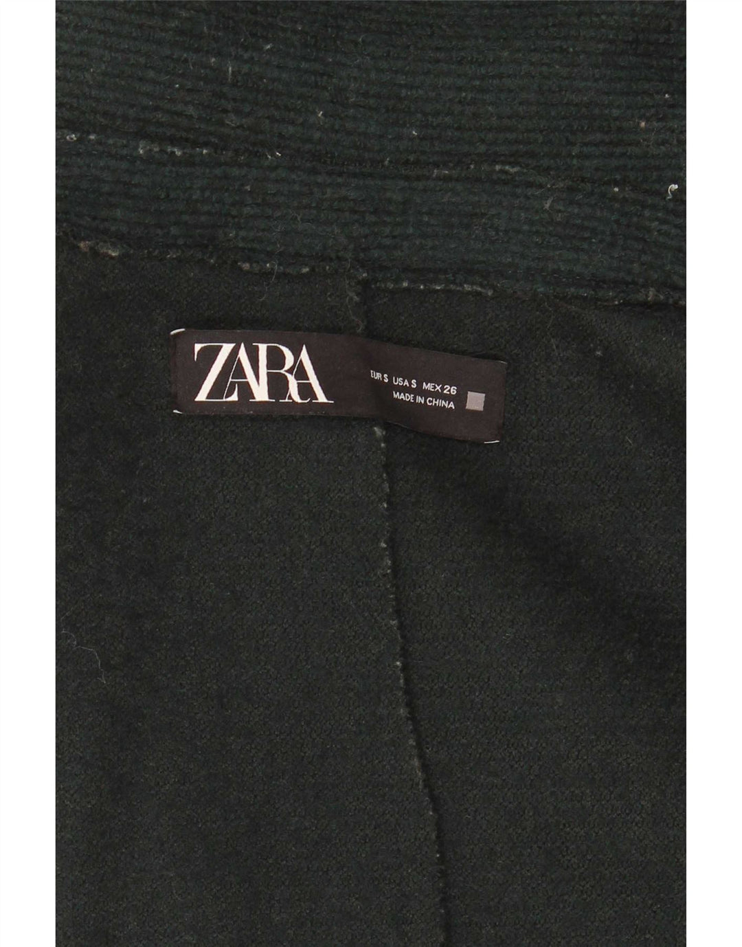 Zara Damen Übergroßer zweireihiger Mantel UK 10 Small Grün