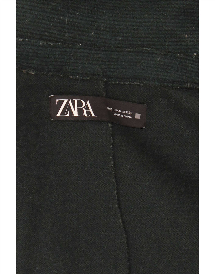 Zara Damen Übergroßer zweireihiger Mantel UK 10 Small Grün