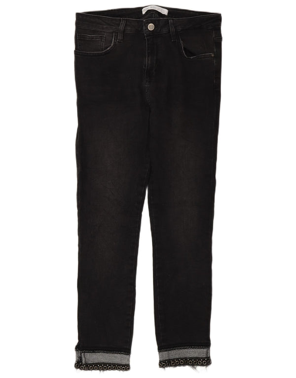 Zara Damen Z1975 Skinny Jeans EU 40 Medium W30 L28 Schwarz