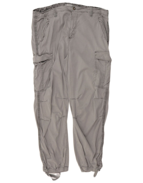 Marks & Spencer Damen Jogger-Cargohose UK 20 2XL W40 L29 Graue Baumwolle
