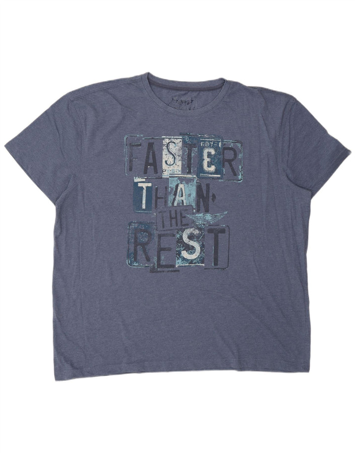 ARIZONA Herren Grafik T-Shirt Top 3XL Marineblau Baumwolle