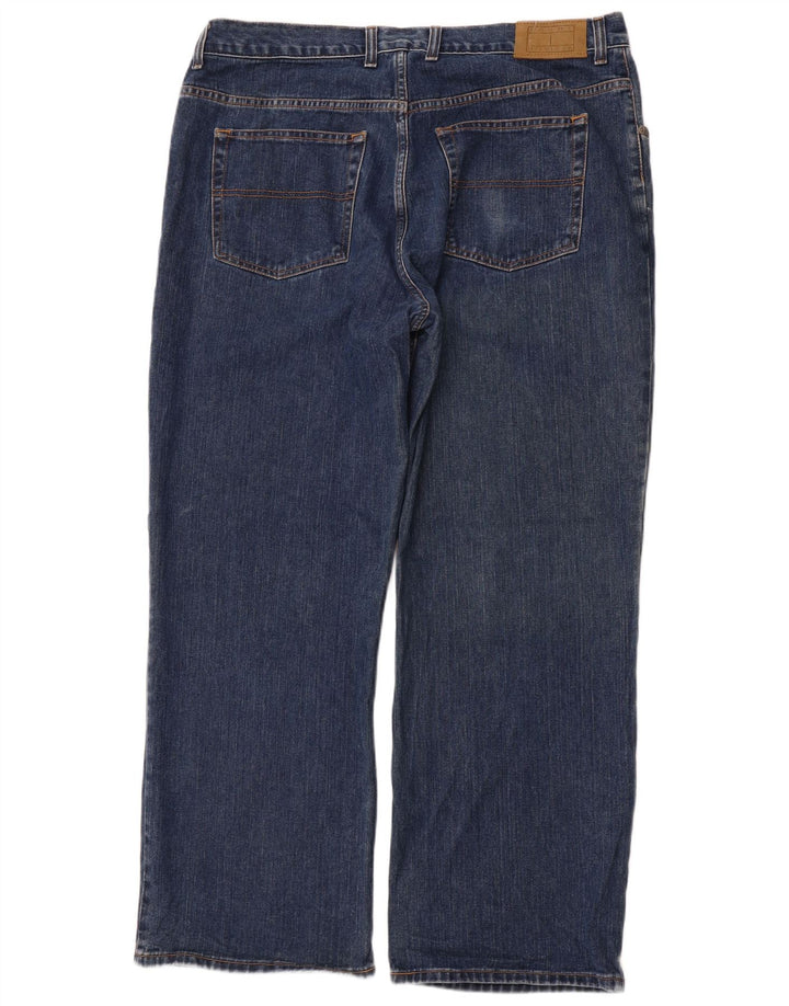 TOMMY HILFIGER Herren Straight Jeans W40 L32 Blaue Baumwolle