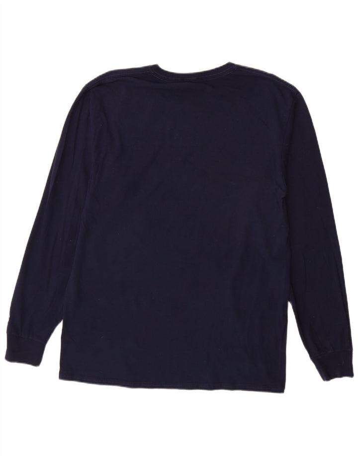 RUSSELL ATHLETIC Herren-Grafik-Oberteil, langärmlig, UK 38/40, mittleres Marineblau