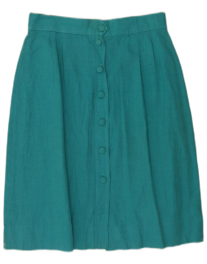 Vintage Damen A-Linienrock W28 Mittelblau