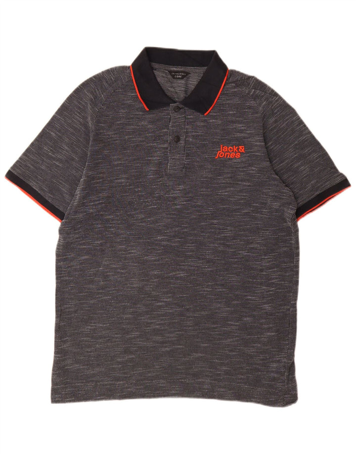 Jack & Jones Herren-Poloshirt, groß, grau meliert, Baumwolle