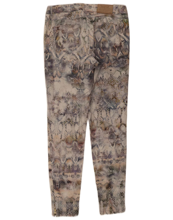 Schmale Chino-Hose für Damen von Zara, Größe M, W28, L27, mehrfarbig, mit Animal-Print