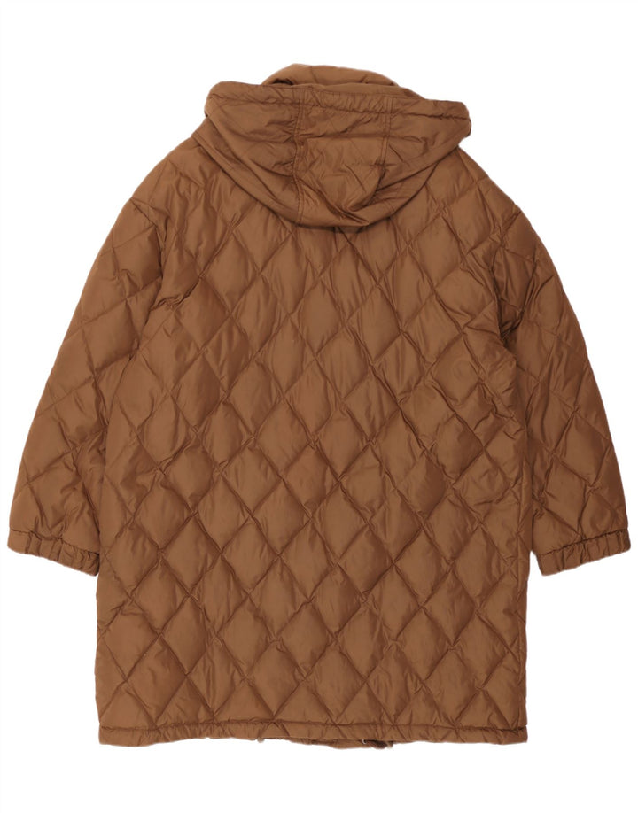 Fila Damen Kapuzen-Steppmantel IT 48 XL Braunes Polyamid