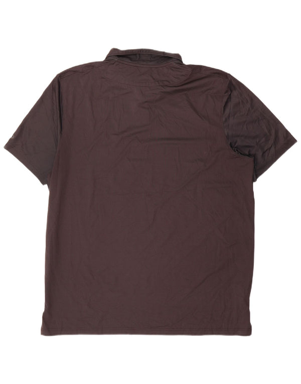 Oakley Herren-Poloshirt 2XL, schwarz gestreift, Polyester