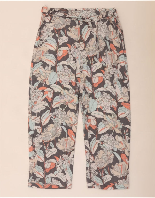 Marks & Spencer Damen-Hose mit hoher Taille, UK 16, Größe L, W34, L27, mehrfarbig