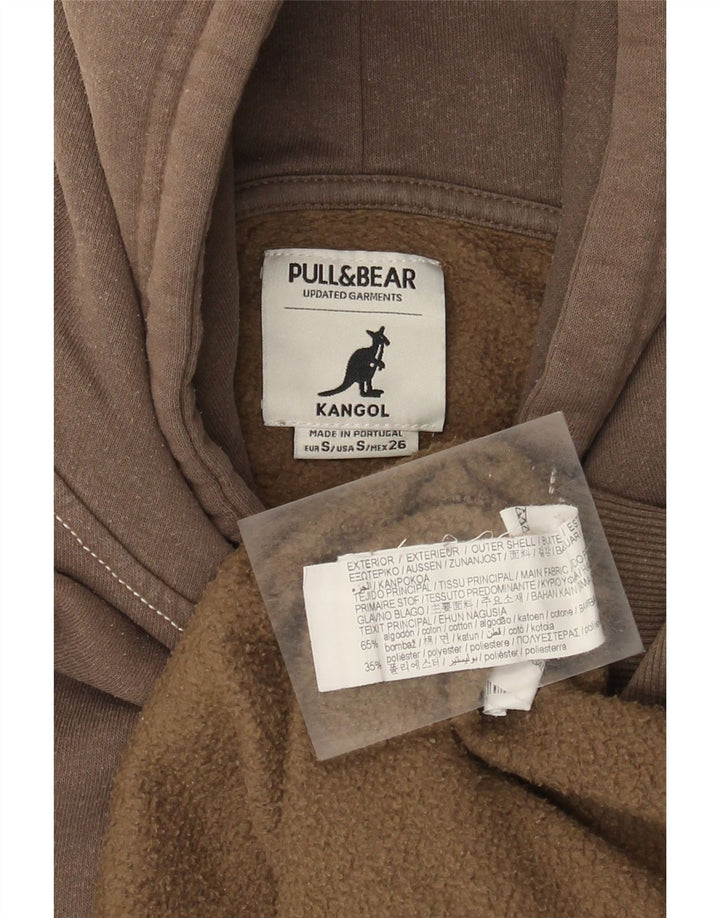Pull & Bear Damen-Übergröße-Kapuzenpullover, Gr. 10, Größe S, Grau, Baumwolle