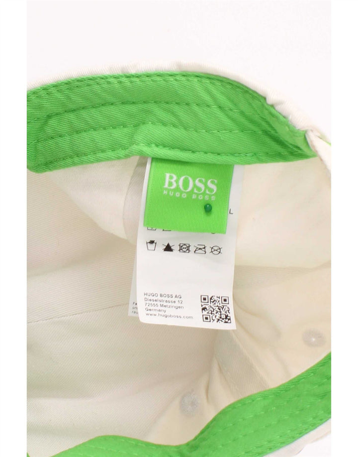 Hugo Boss Herren-Baseballkappe mit Grafik, Einheitsgröße, weiße Baumwolle