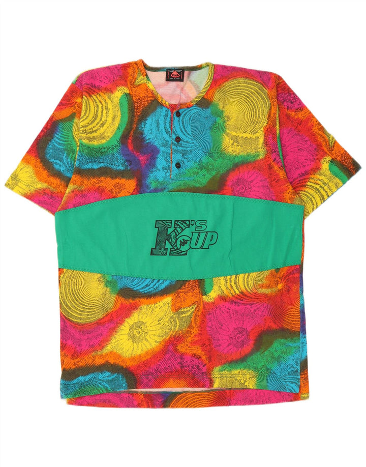 Kappa Herren-T-Shirt mit Grafik, groß, mehrfarbig, Batik-Baumwolle