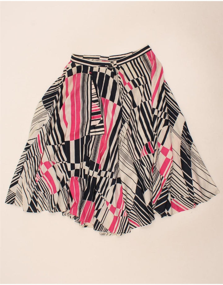 VINTAGE Womens Abstract Pattern A-Line Skirt W27 Small Multicoloured Vintage Vintage and Second-Hand Vintage from Messina Hembry 