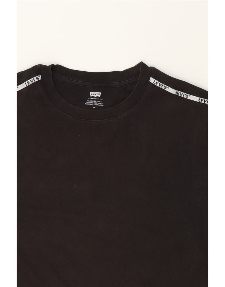 LEVI'S Womens Graphic T-Shirt Top UK 14 Medium Black Cotton Vintage Levi's and Second-Hand Levi's from Messina Hembry 