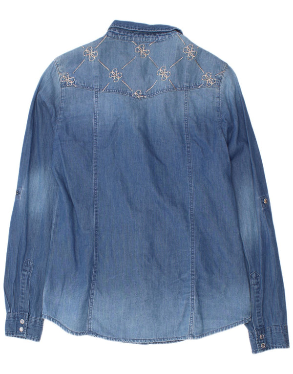 Guess Jeanshemd für Mädchen, 13–14 Jahre, blau geblümt, Baumwolle