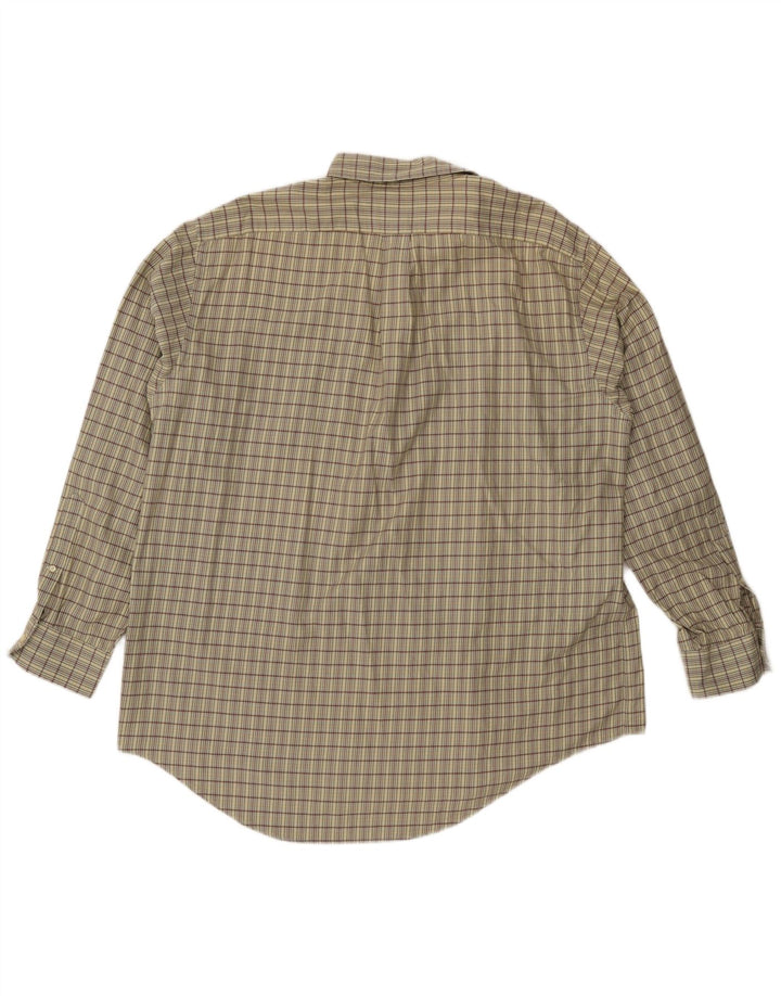LANDS END Herrenhemd 2XL Beige kariert