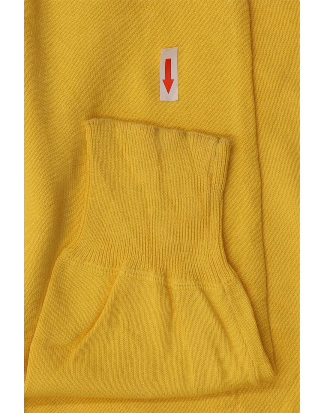 Sergio Tacchini Herren-Pullover mit Reißverschluss am Hals, große gelbe Baumwolle