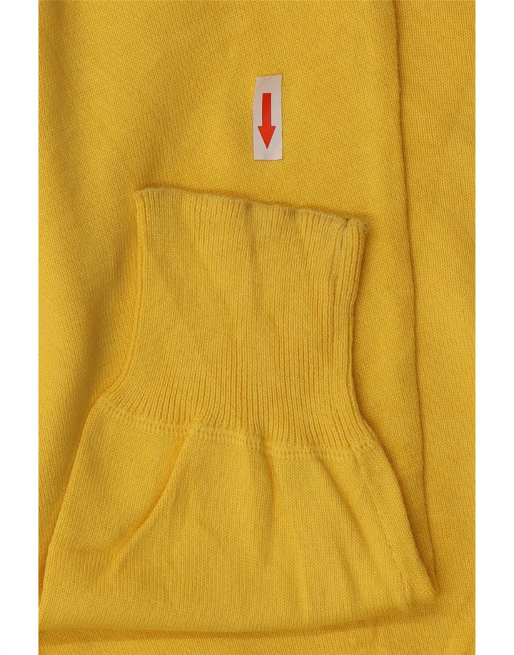 Sergio Tacchini Herren-Pullover mit Reißverschluss am Hals, große gelbe Baumwolle