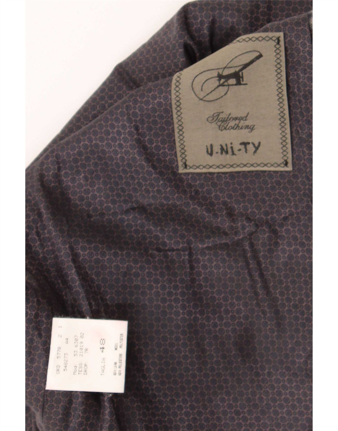 Vintage Herrenweste IT 48 Mittelgraue Gingham-Wolle