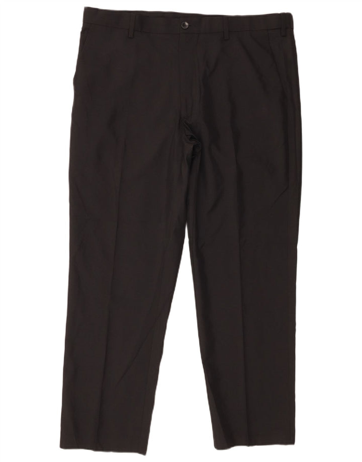Marks & Spencer Herren-Chinohose mit normaler Passform, W38 L29, schwarzes Polyester