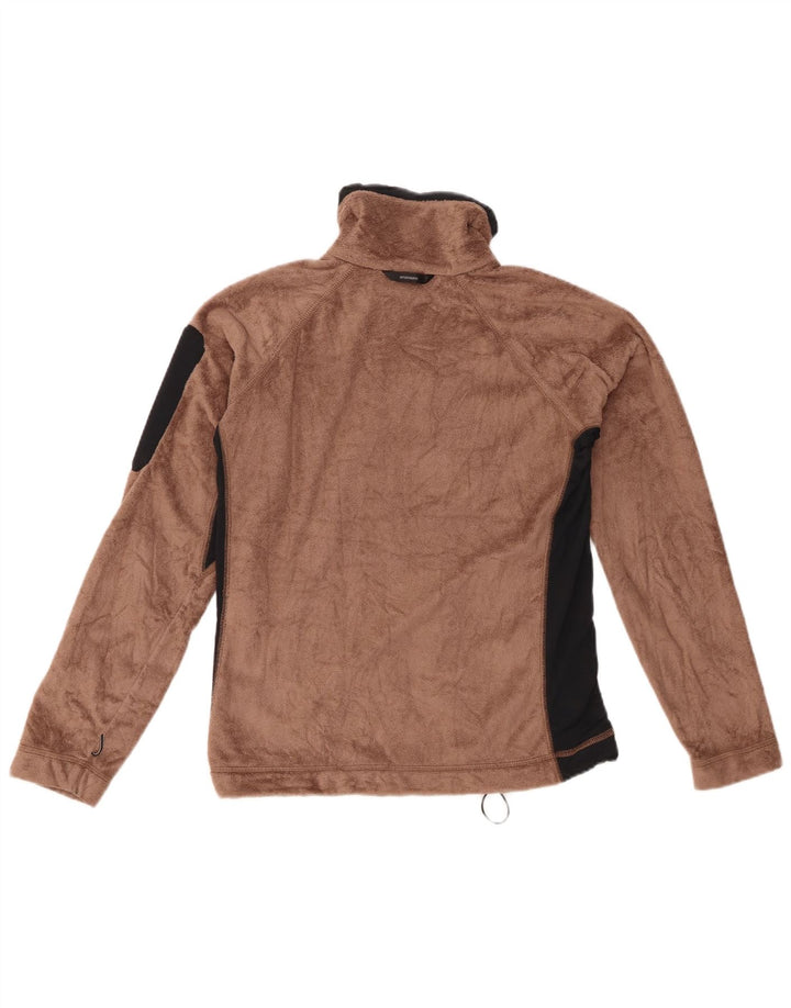 COLUMBIA Damen Fleecejacke UK 10 Small Braunes Colourblock-Polyester