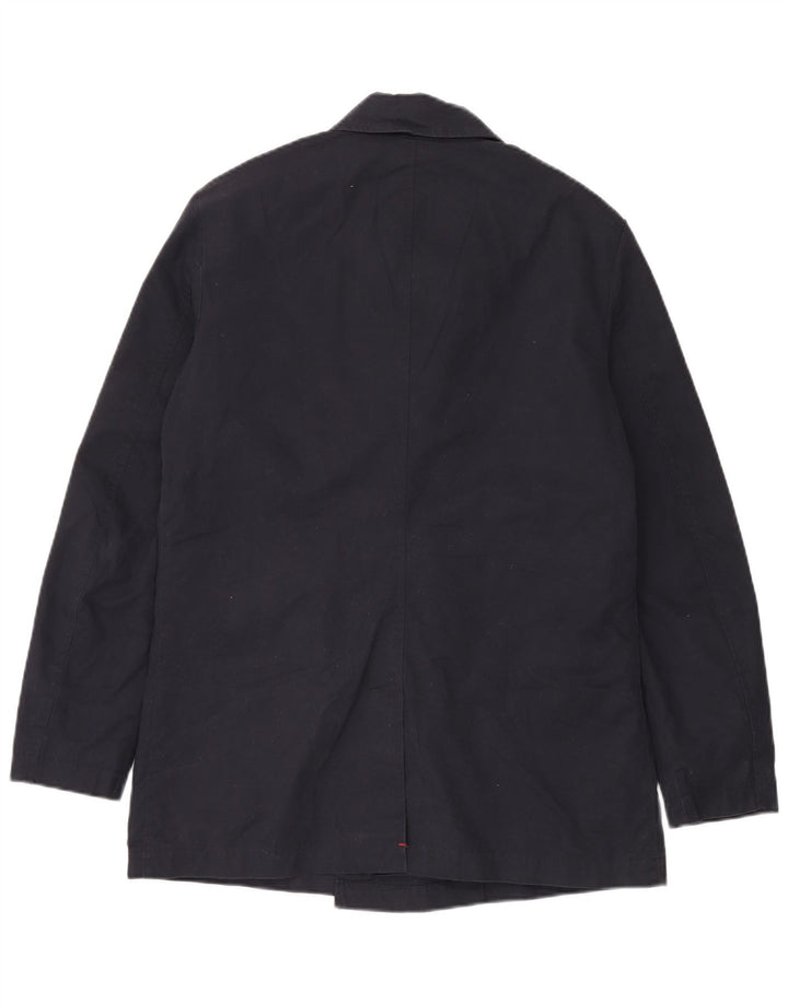 Superdry Herren Pea Coat UK 40 Große marineblaue Baumwolle